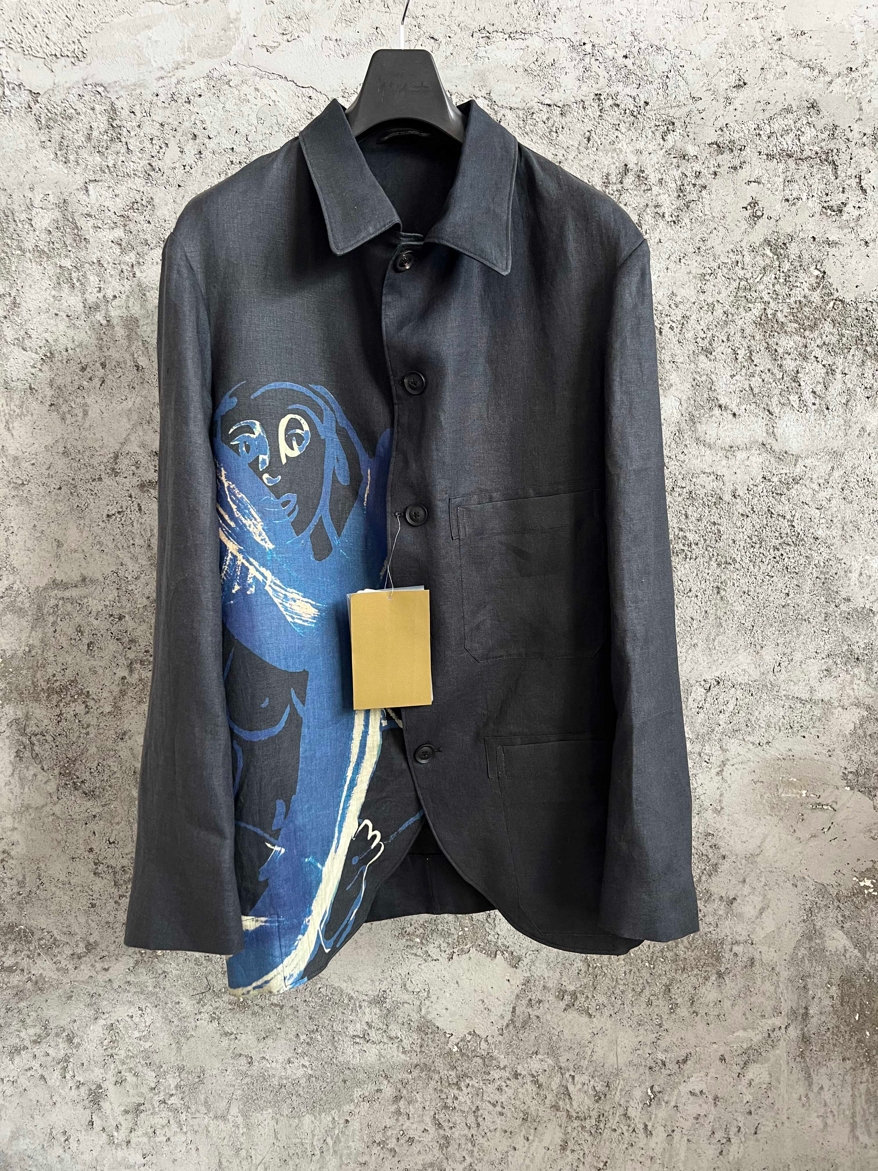 Paris Fashion Men - TOP-YAMAMOTO Paris Fashion Show printed linen