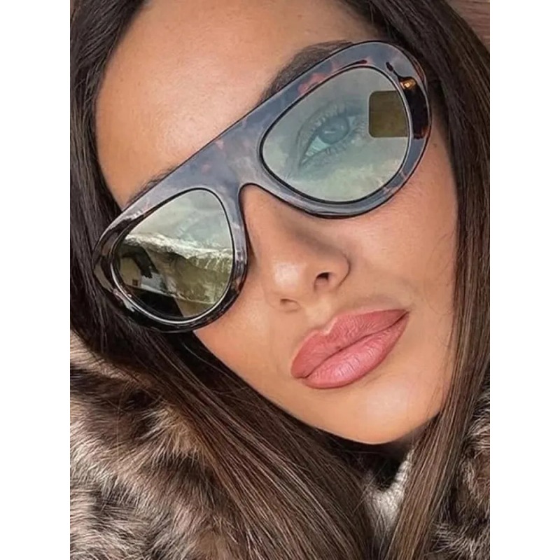 Men'S Fashion Round Glasses - Y2K Retro Round Sunglasses Trendy Leopard