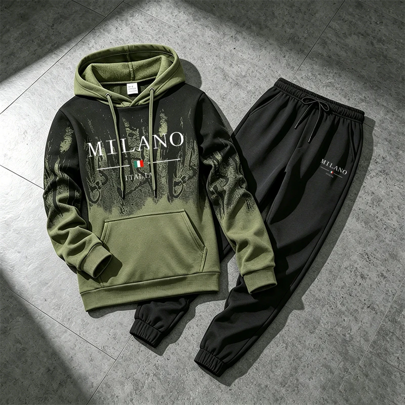 Men'S Fashion Usa - Italy Fashion Sportswear 2pcs Set Male