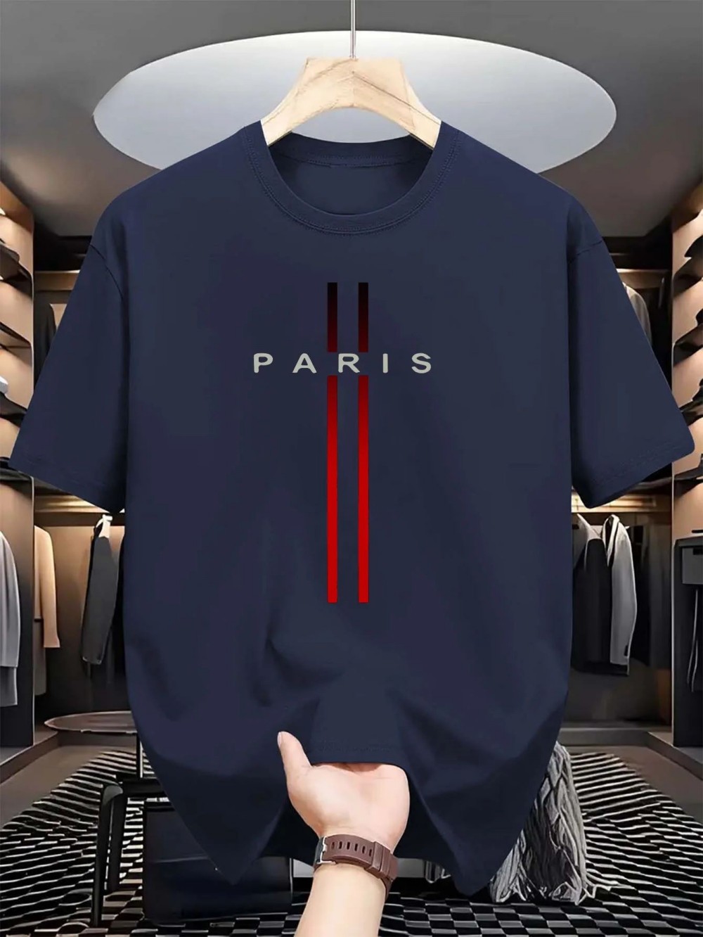 Paris Fashion Men - Paris Letter 3D print sport Quickdry