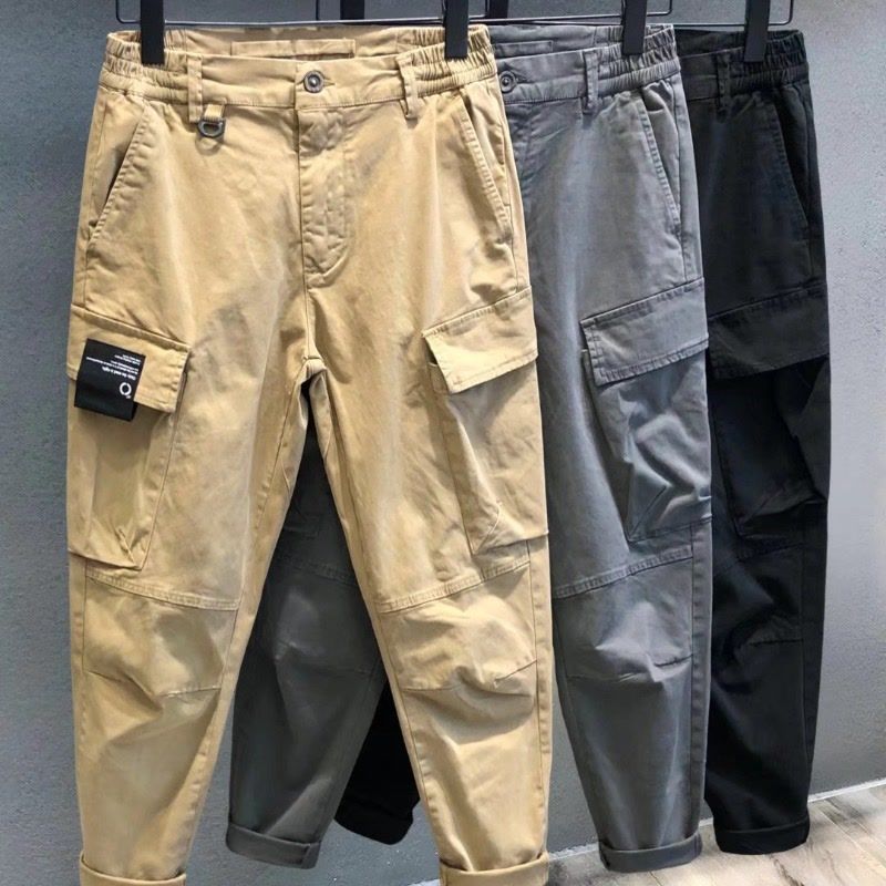 Men'S Fashion Trousers - Handsome Fashion Stickers Multiple Pockets Men's