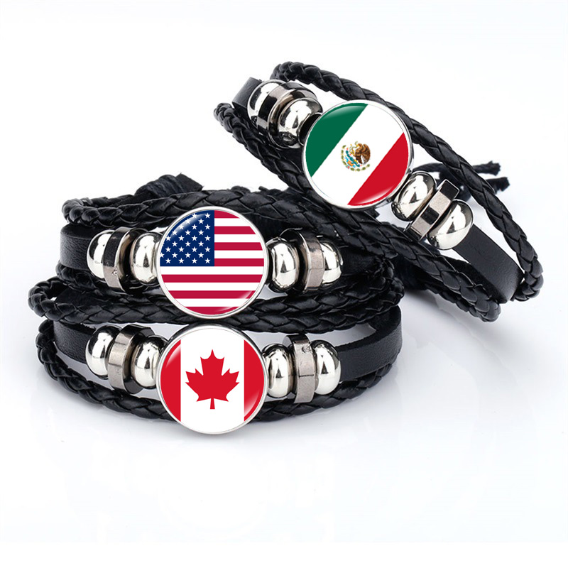 Men'S Fashion Guatemala - North American Flag Bracelet for Men