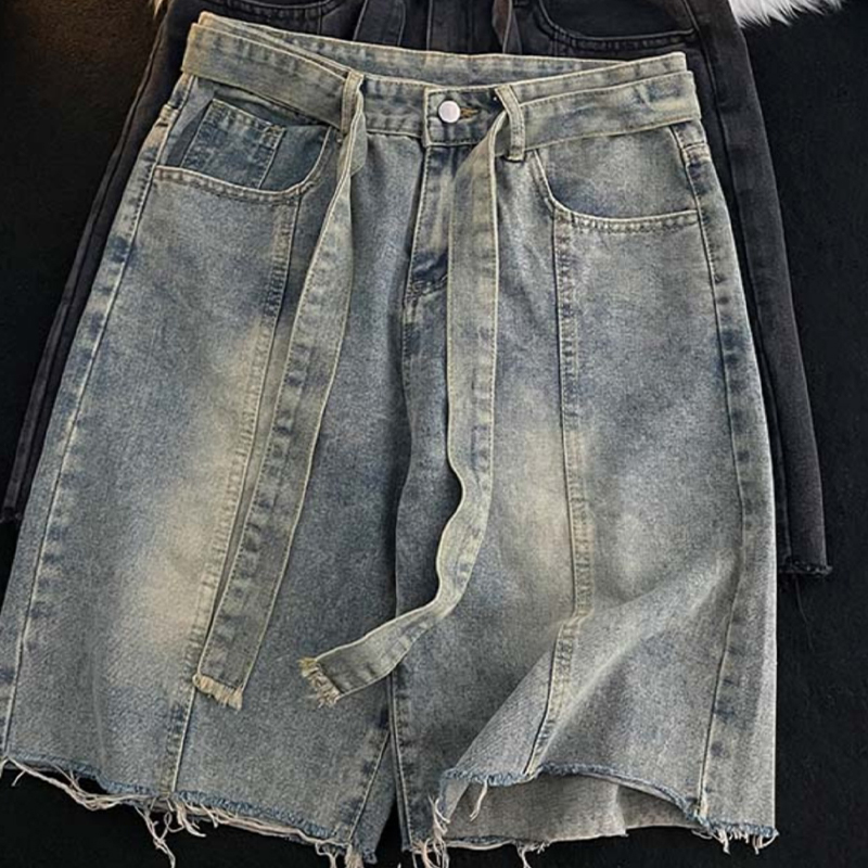 Summer Thin Fringed Denim Shor – обзор и цена Men'S Fashion Trousers