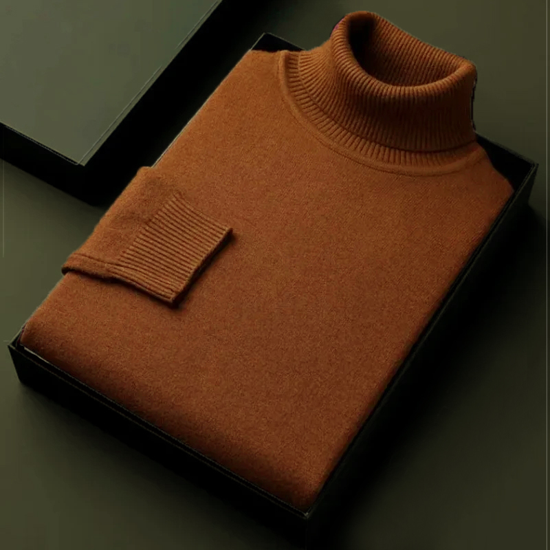 Autumn Mens High Quality Knitt – обзор и цена Turtleneck Sweater Men