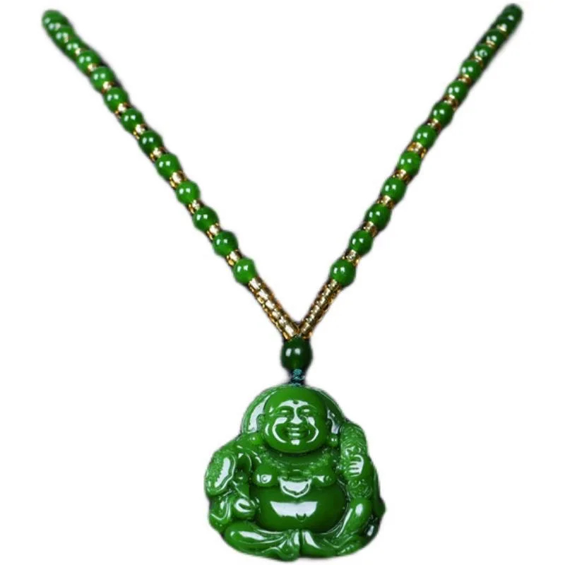 Chinese Green Jade Maitreya Bu – обзор и цена Men'S Fashion Necklaces