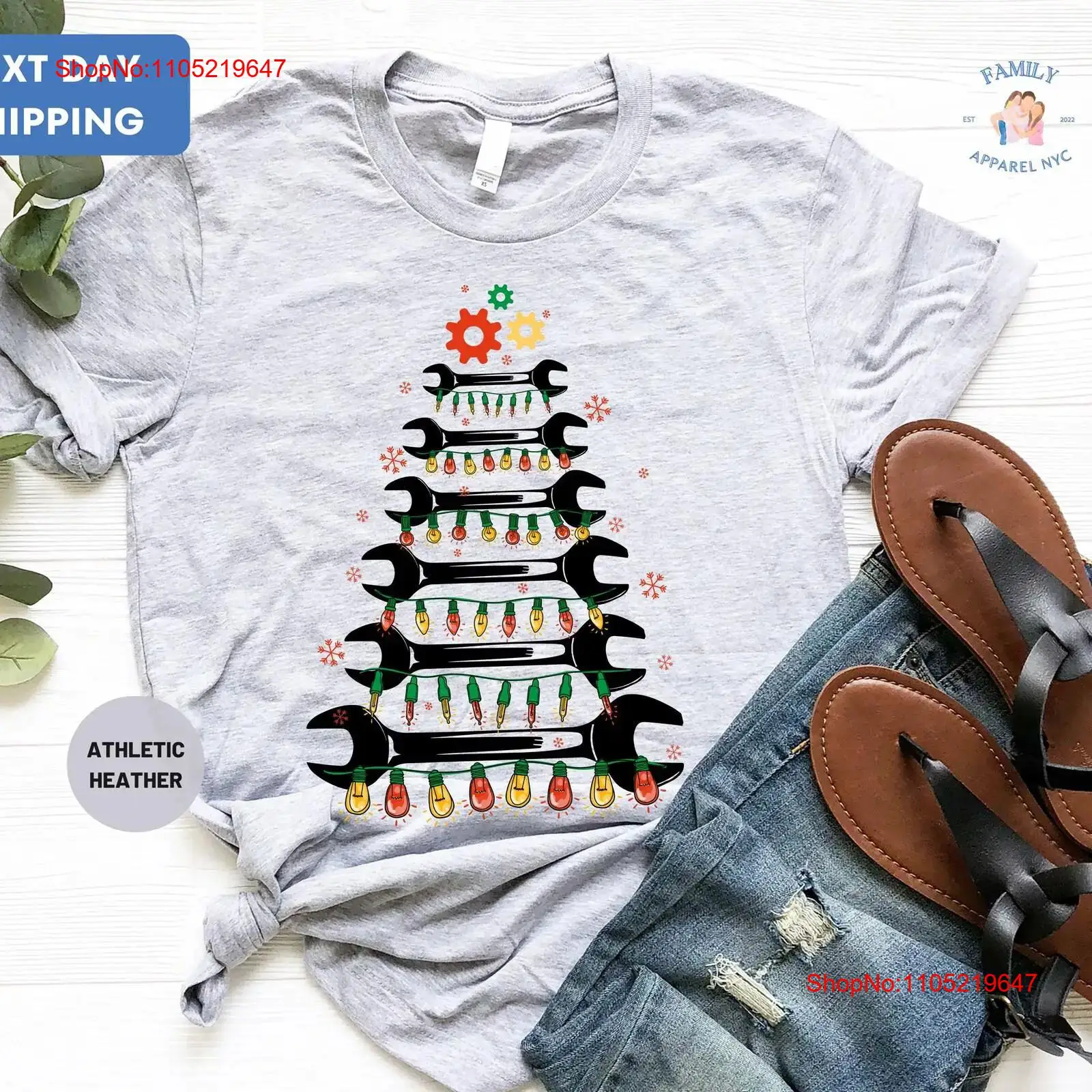 Wrench Christmas Tree T Shirt  – обзор и цена Men'S Fashion Garage