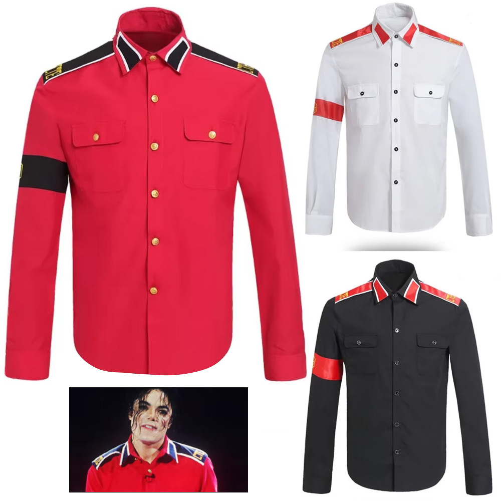 Michael Jackson Anti-War Milit – обзор и цена Military Shirt Men