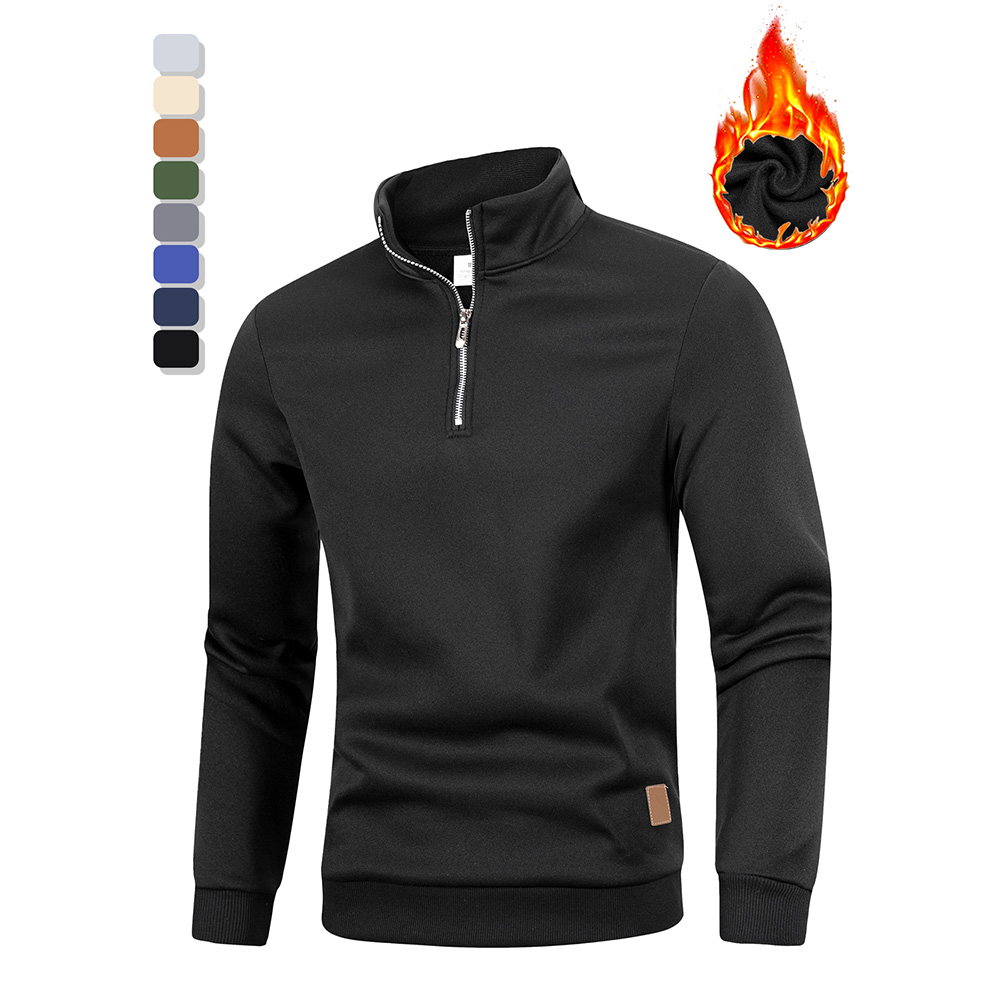 Autumn Men's Half Zipper Stand – обзор и цена Turtleneck Sweater Men
