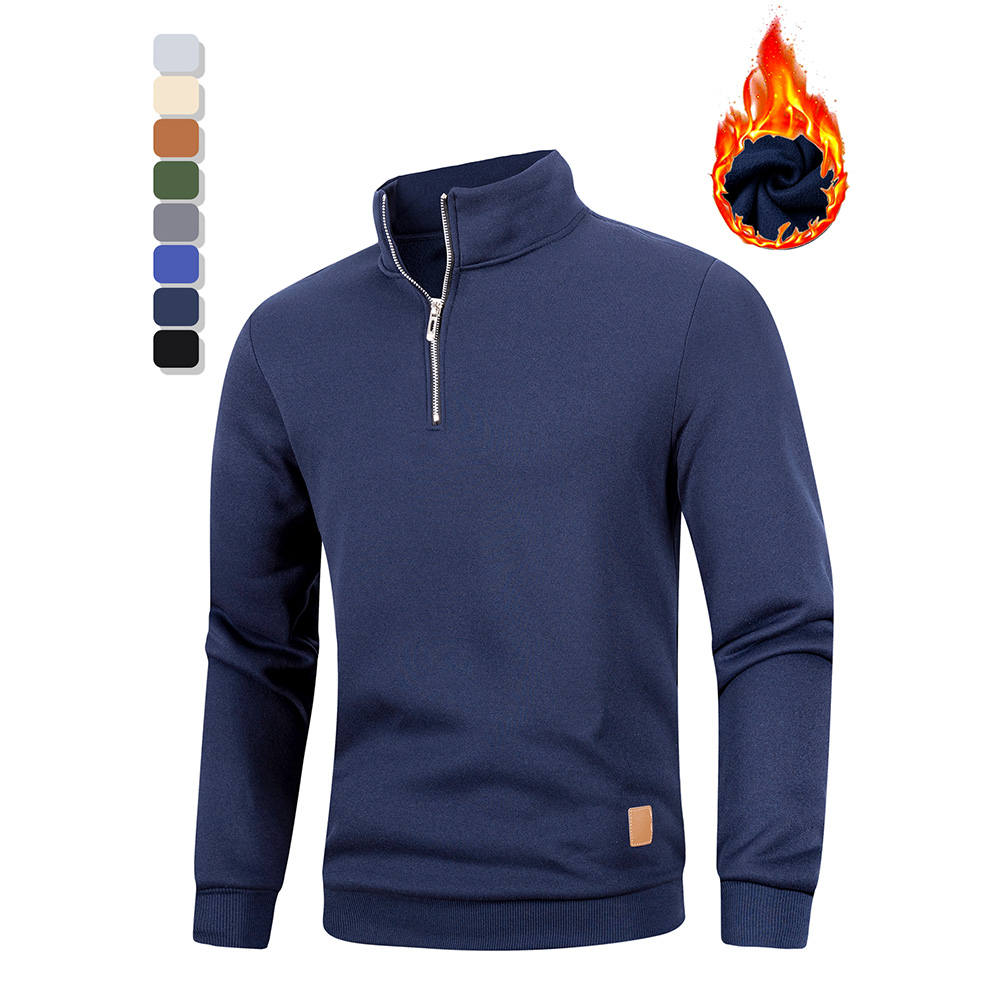 Autumn Men's Half Zipper Stand – обзор и цена Turtleneck Sweater Men