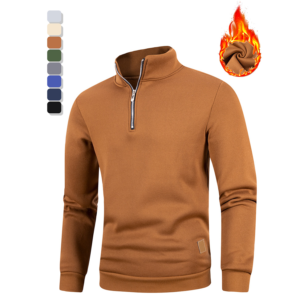 Autumn Men's Half Zipper Stand – обзор и цена Turtleneck Sweater Men