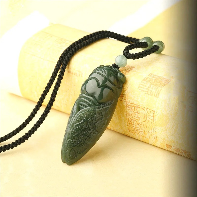 Natural Hetian Jade Cicada Pen – обзор и цена Men'S Fashion Necklaces