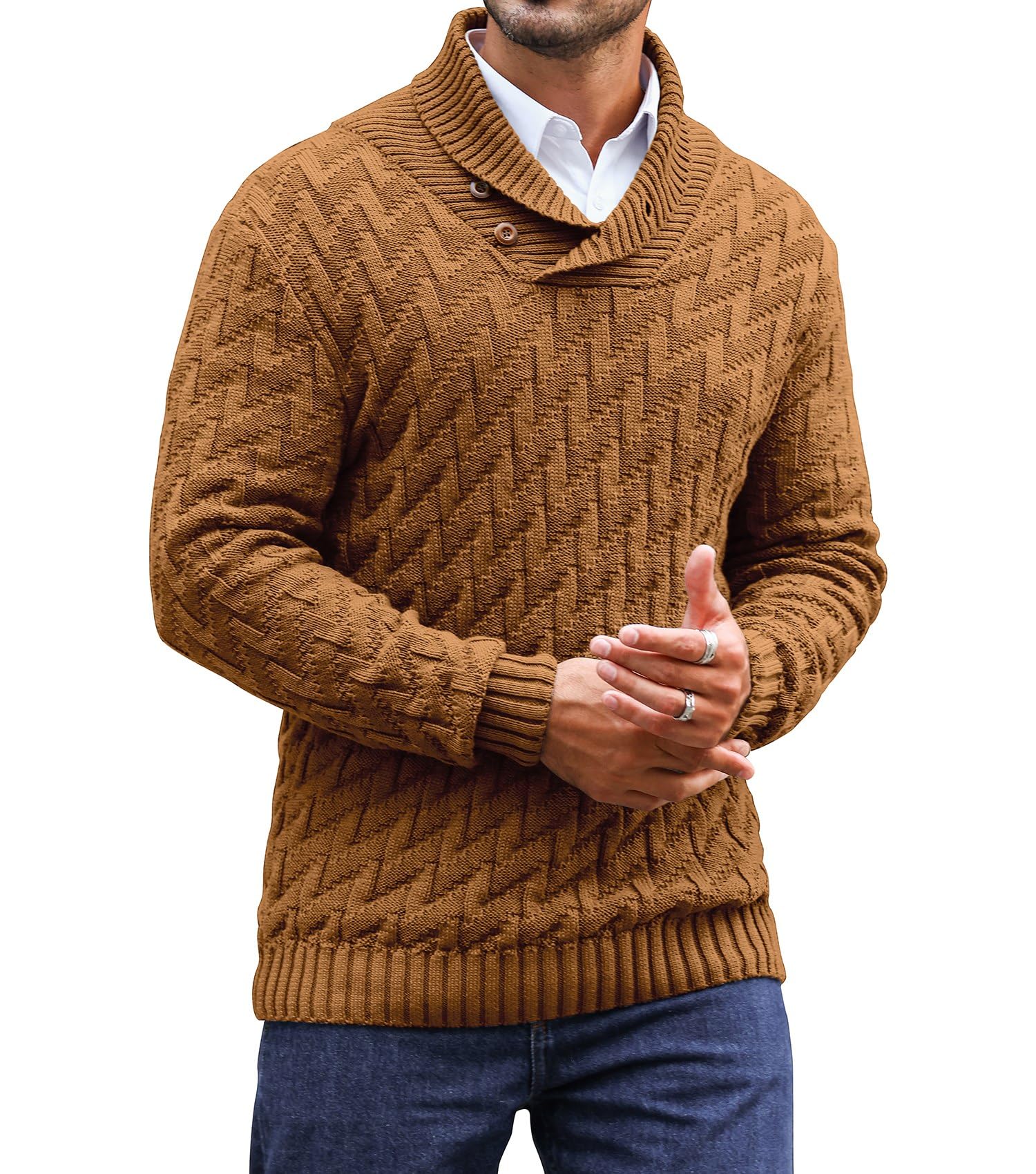 Men's Sweater Spring Shawl Col – обзор и цена Turtleneck Sweater Men