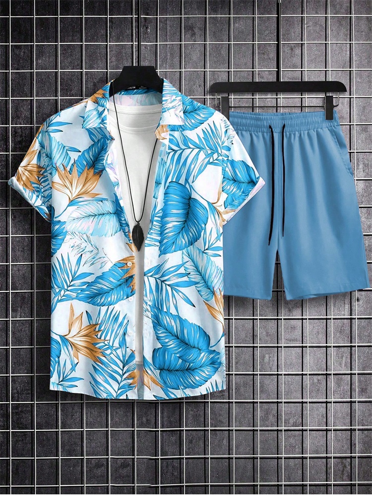 Men's Short-sleeved Shirt Set  – обзор и цена Mens Fashion Trend