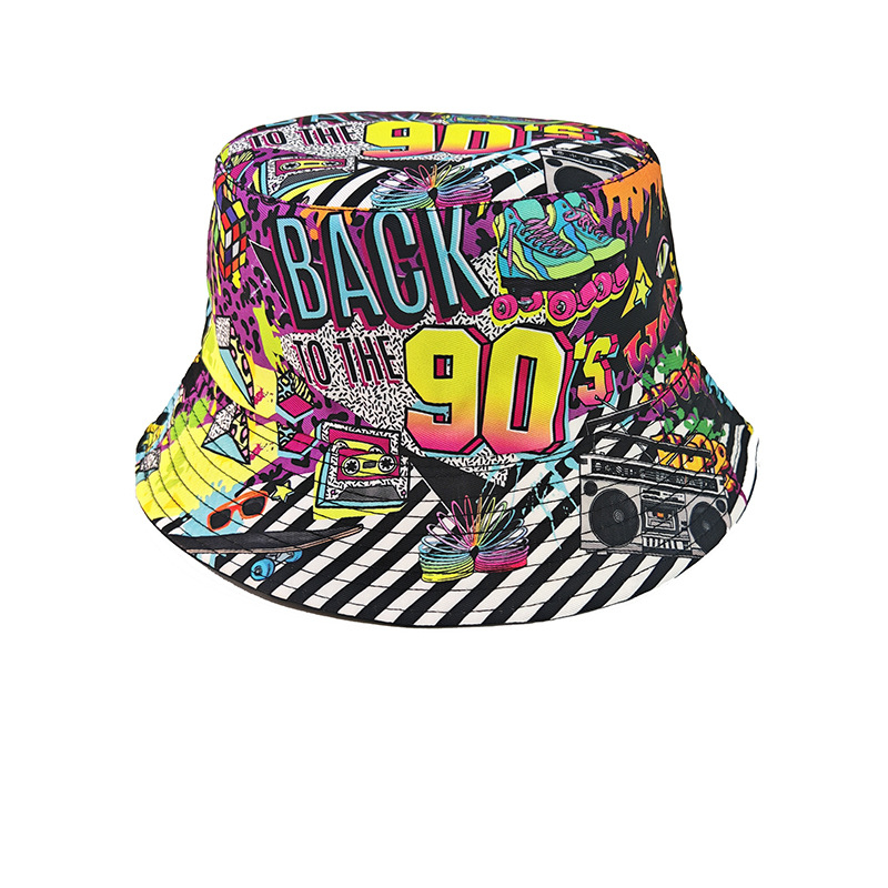 Fashion Retro Graffiti 80s 90s – обзор и цена Mens Fashion Bucket Hat