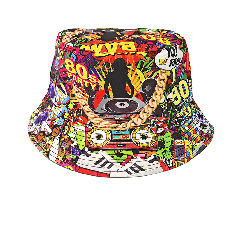 Fashion Retro Graffiti 80s 90s – обзор и цена Mens Fashion Bucket Hat