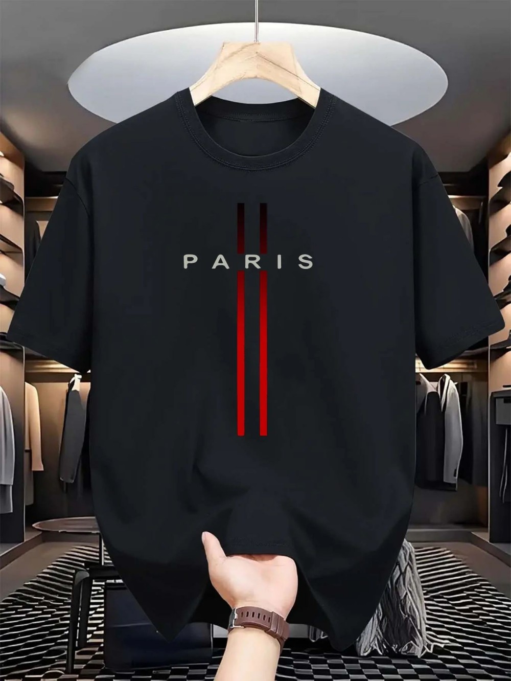 Paris Letter 3D print sport Qu – обзор и цена Paris Fashion Men