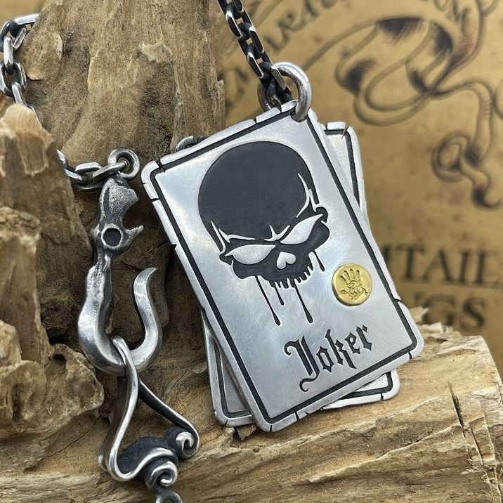 WEIER Retro Poker Skull Pendan – обзор и цена Men'S Fashion Necklaces