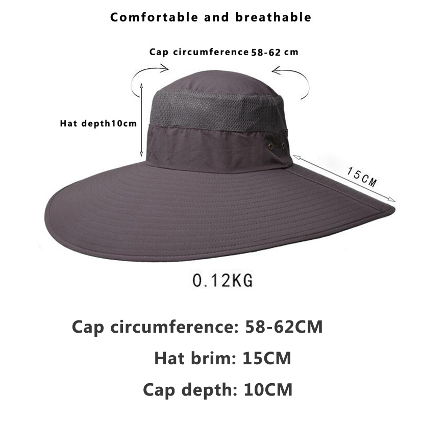 Hot Men's 15CM Big Wide Brim F – обзор и цена Mens Fashion Bucket Hat