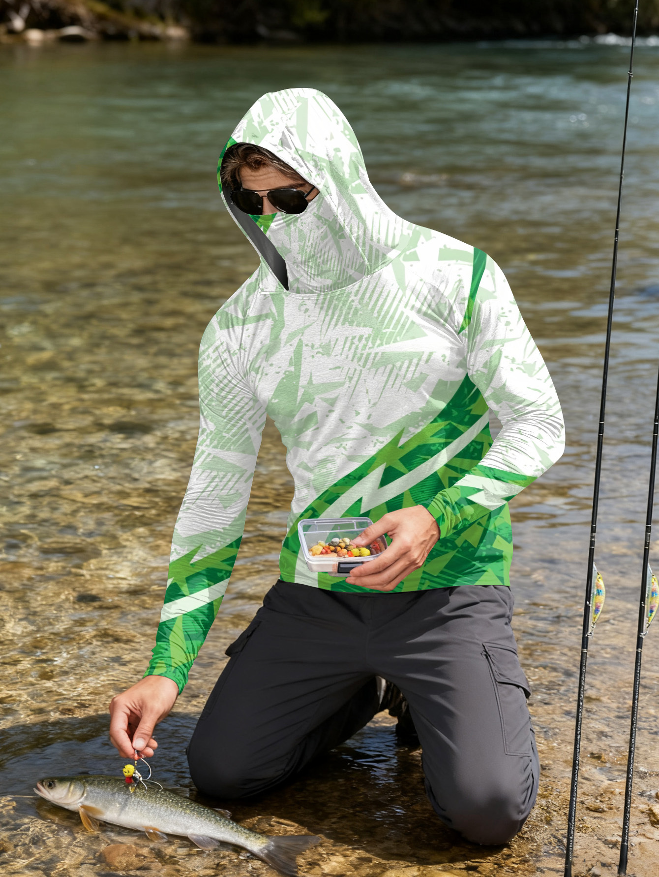 Men's Fishing Hooded Long-Slee – обзор и цена Military Shirt Men