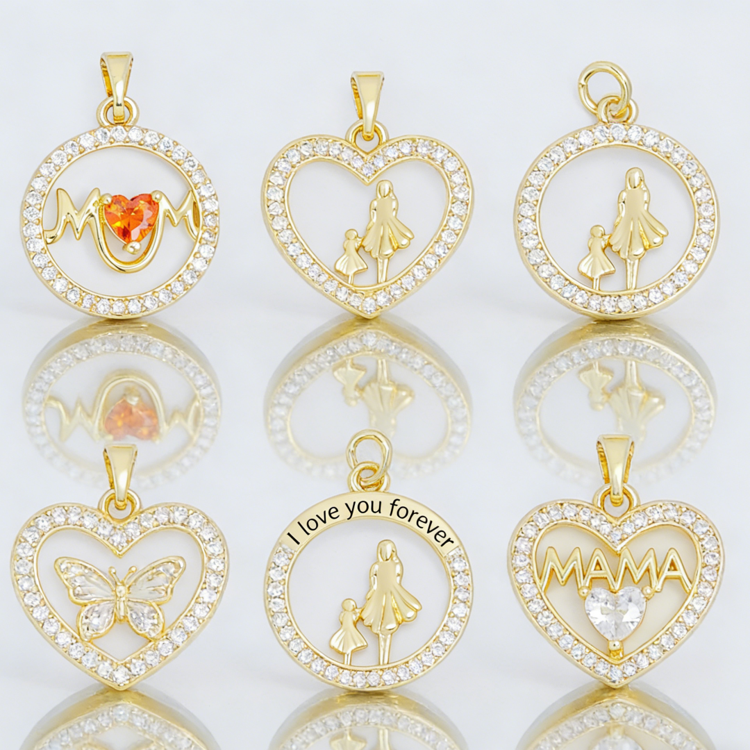 2Pcs Pendants Brass Mom Mother – обзор и цена Men'S Fashion Necklaces