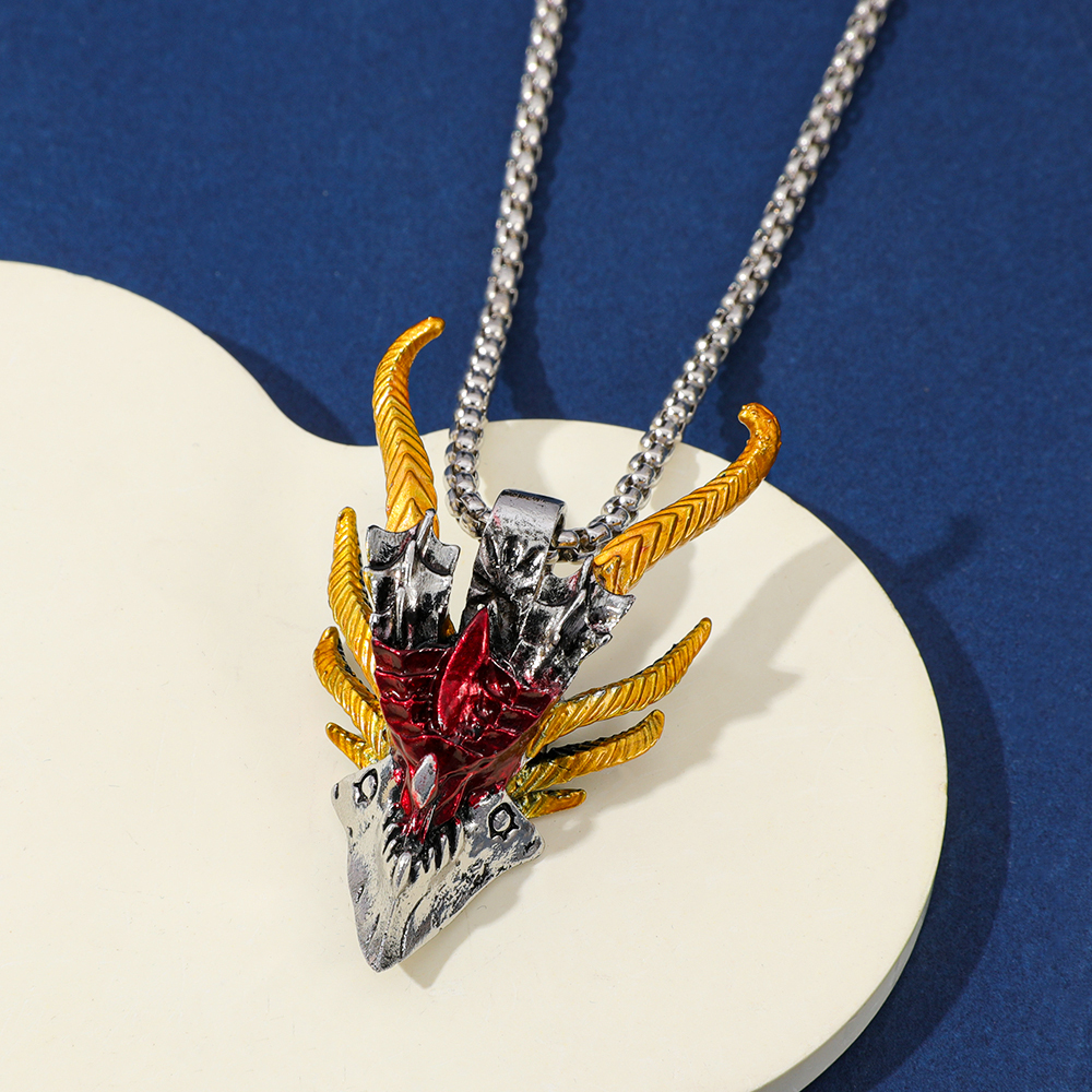 Retro Hip-Hop Evil Dragon Head – обзор и цена Men'S Fashion Necklaces
