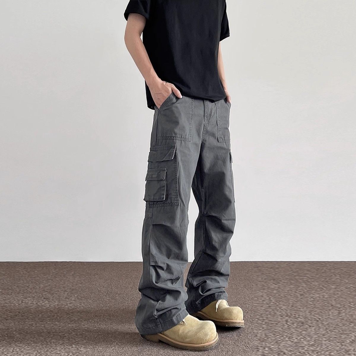 Solid Color Multipockets Baggy – обзор и цена Men'S Fashion Trousers