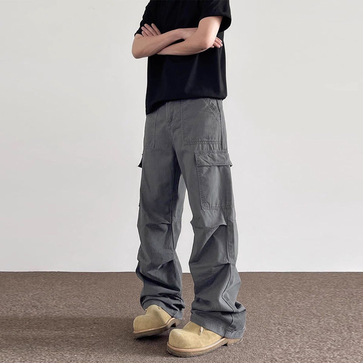Solid Color Multipockets Baggy – обзор и цена Men'S Fashion Trousers