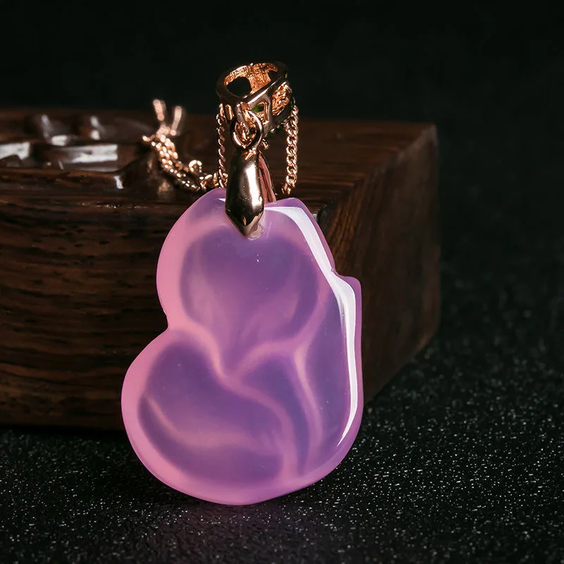 Natural Purple Agate Fox Penda – обзор и цена Men'S Fashion Necklaces