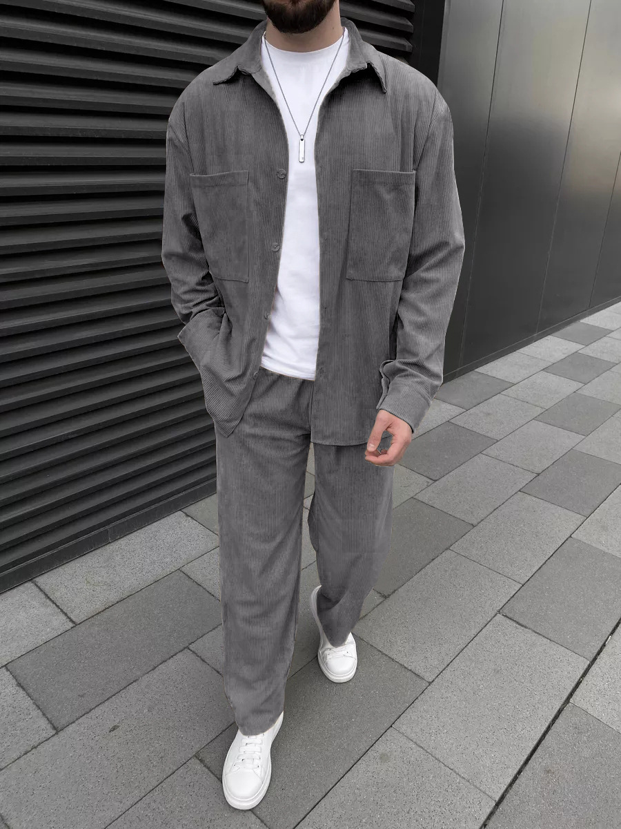 Men's corduroy two-piece outfi – обзор и цена Mens Fashion Trend