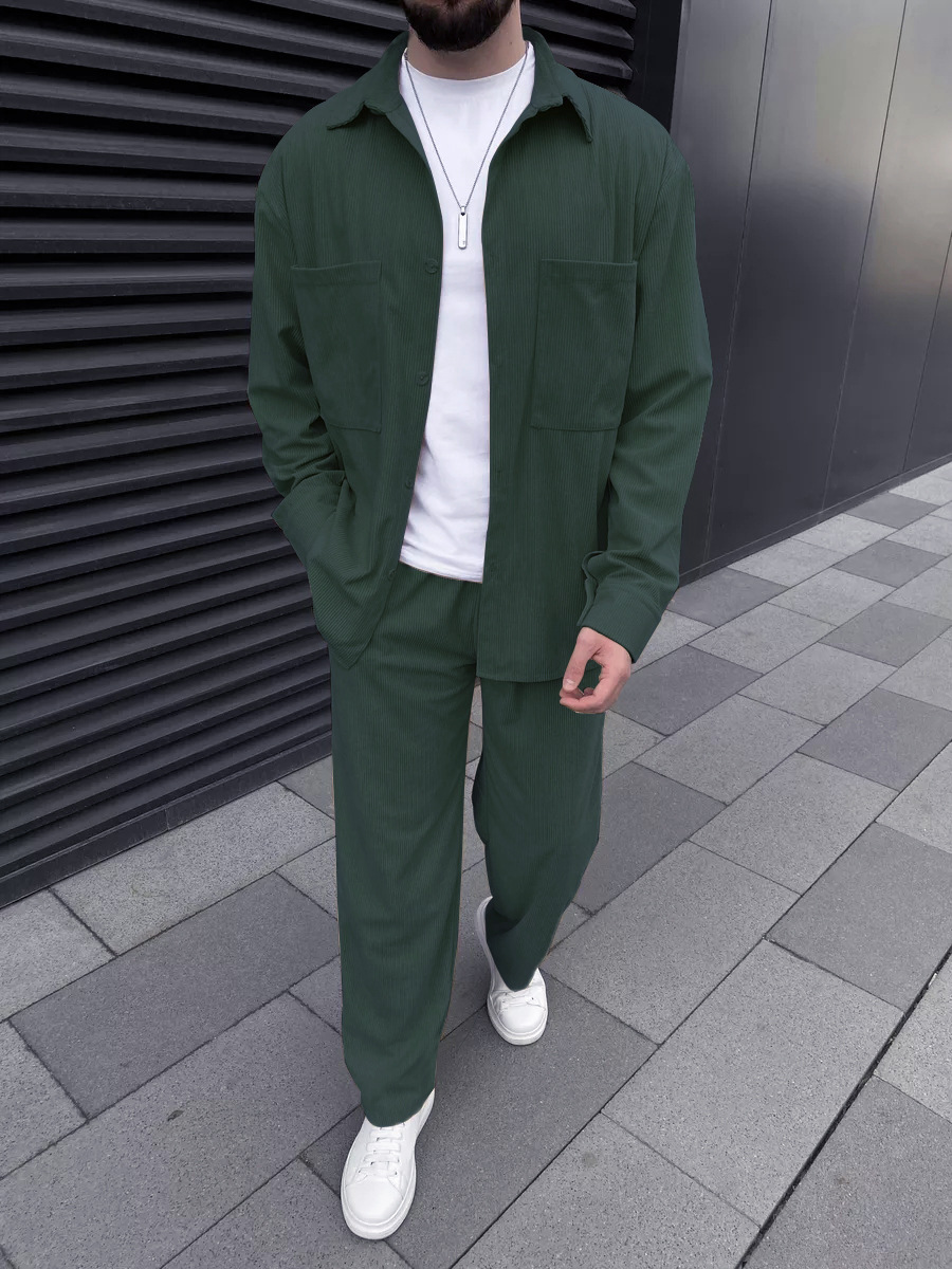 Men's corduroy two-piece outfi – обзор и цена Mens Fashion Trend