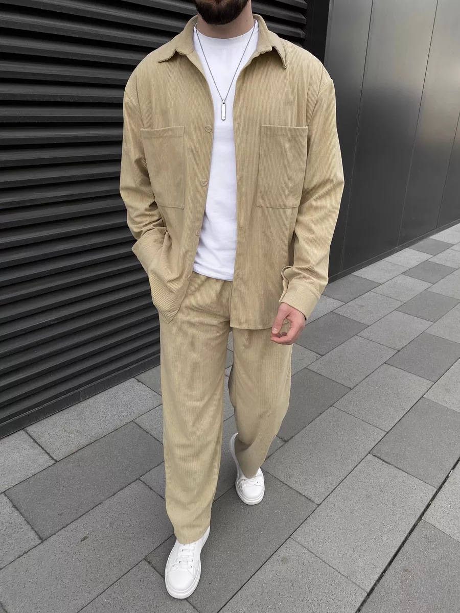 Men's corduroy two-piece outfi – обзор и цена Mens Fashion Trend