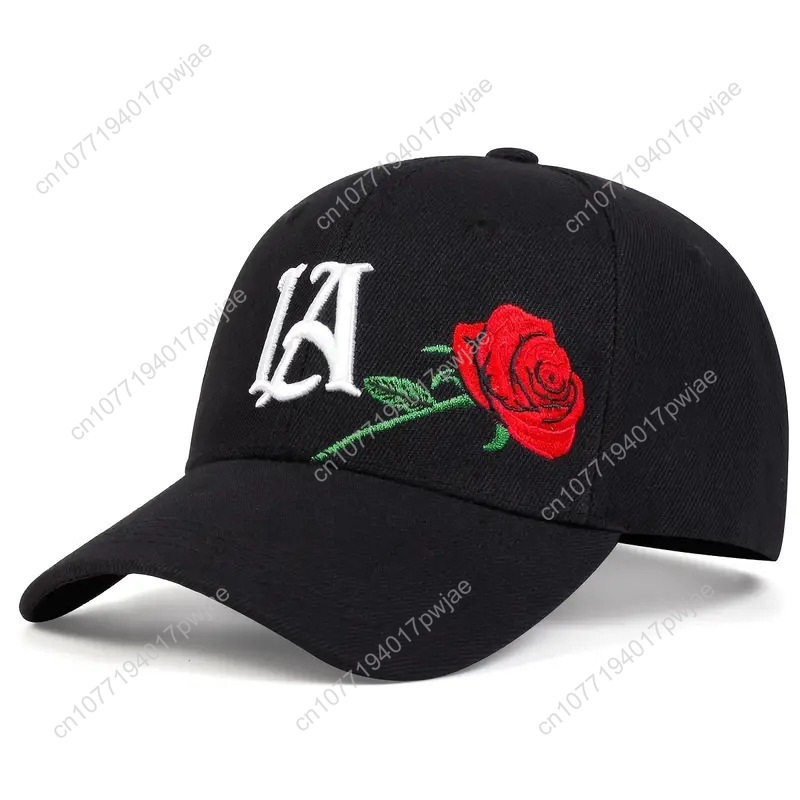 Rose-Embroidered LA Baseball C – обзор и цена Mens Fashion Caps