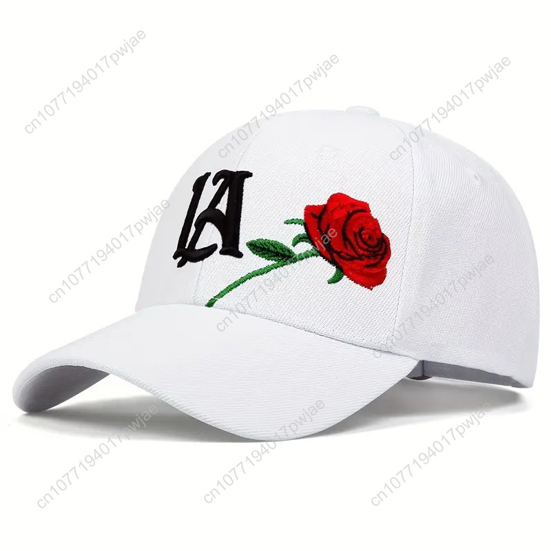 Rose-Embroidered LA Baseball C – обзор и цена Mens Fashion Caps