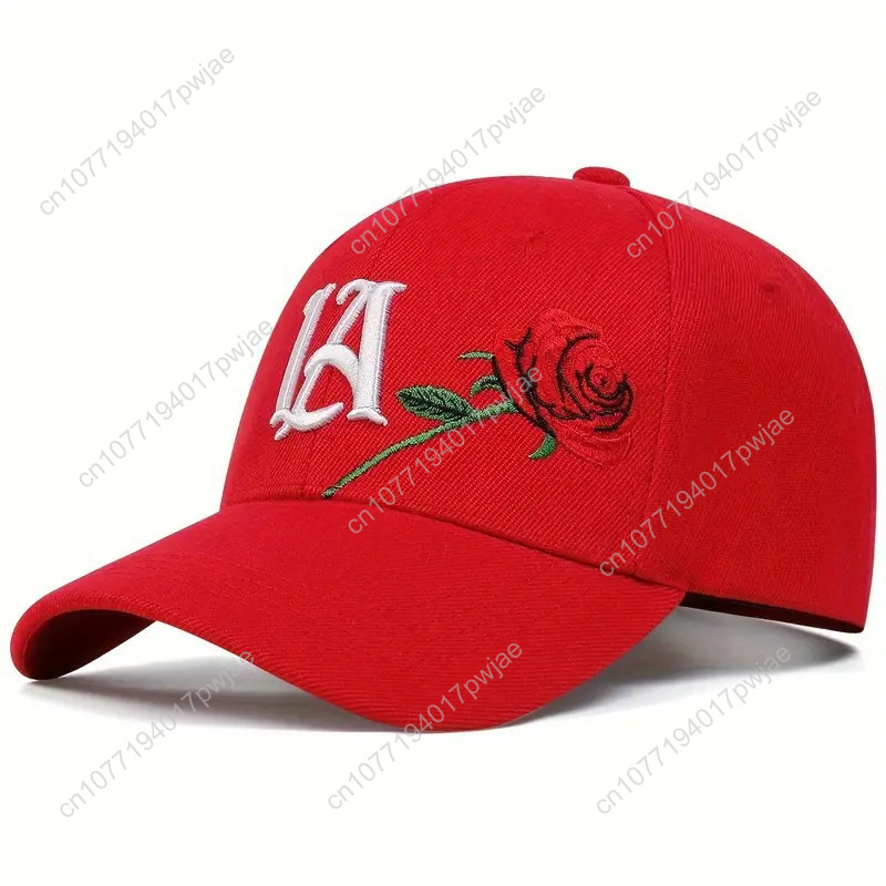 Rose-Embroidered LA Baseball C – обзор и цена Mens Fashion Caps
