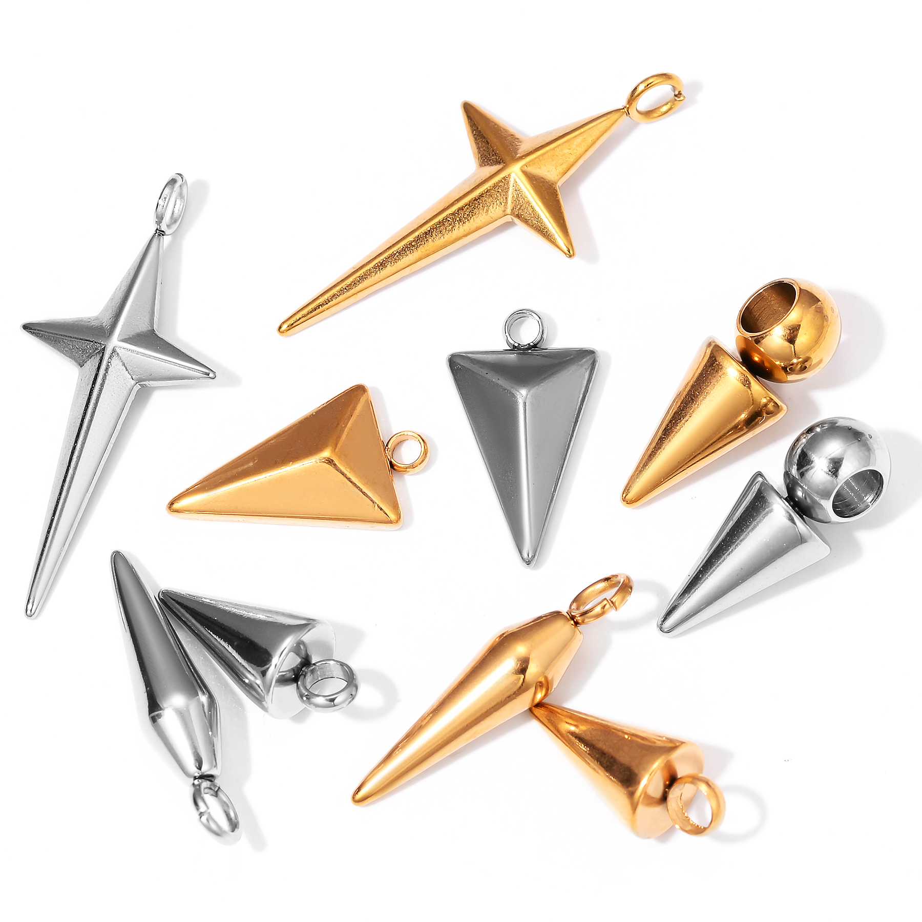 8PCS Stainless Steel Cone Char – обзор и цена Men'S Fashion Necklaces