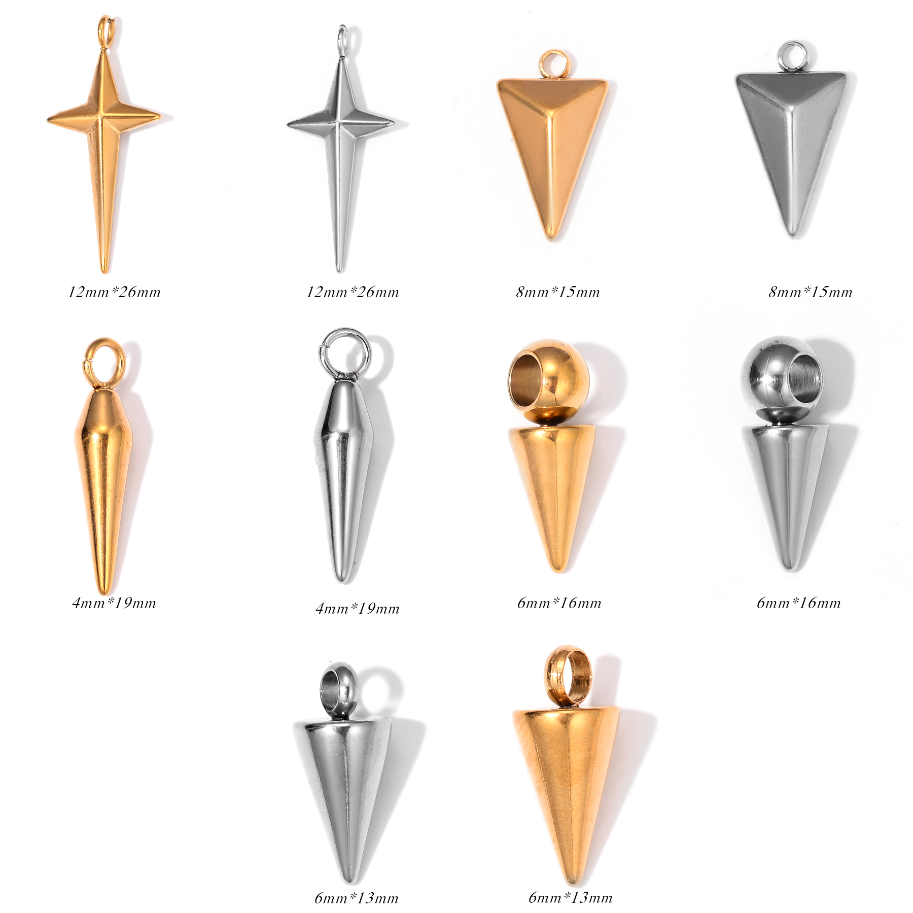8PCS Stainless Steel Cone Char – обзор и цена Men'S Fashion Necklaces
