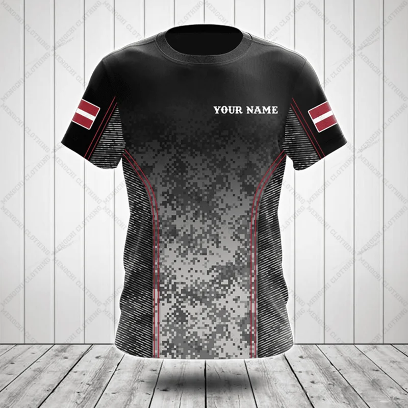 Custom Name Latvia Camouflage  – обзор и цена Military Shirt Men