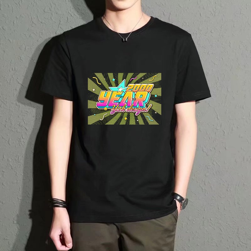 Men's Black Round-Neck Short-S – обзор и цена Men'S Fashion Year 2000
