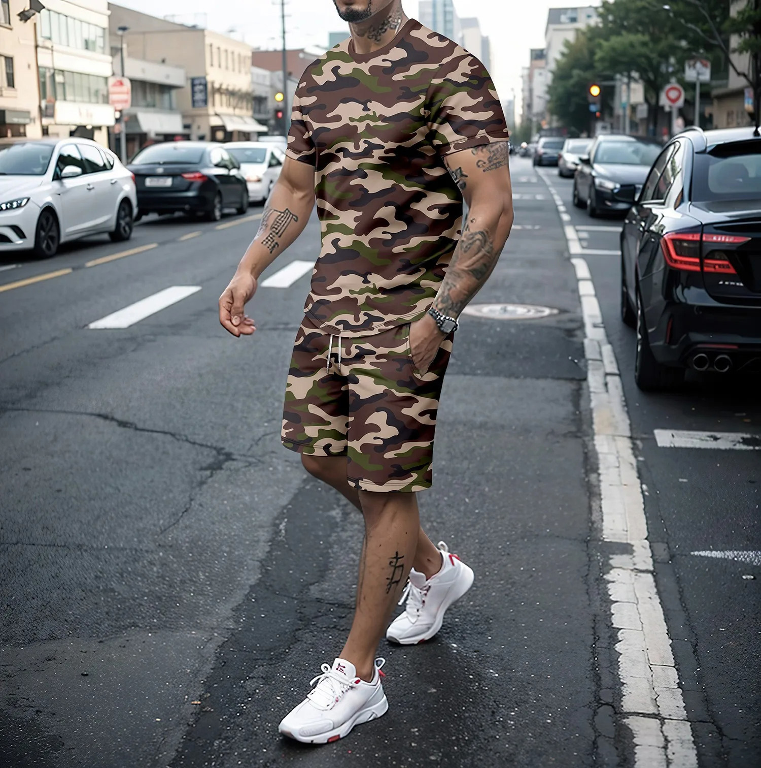 Camouflage Outdoor Tracksuits  – обзор и цена Military Shirt Men