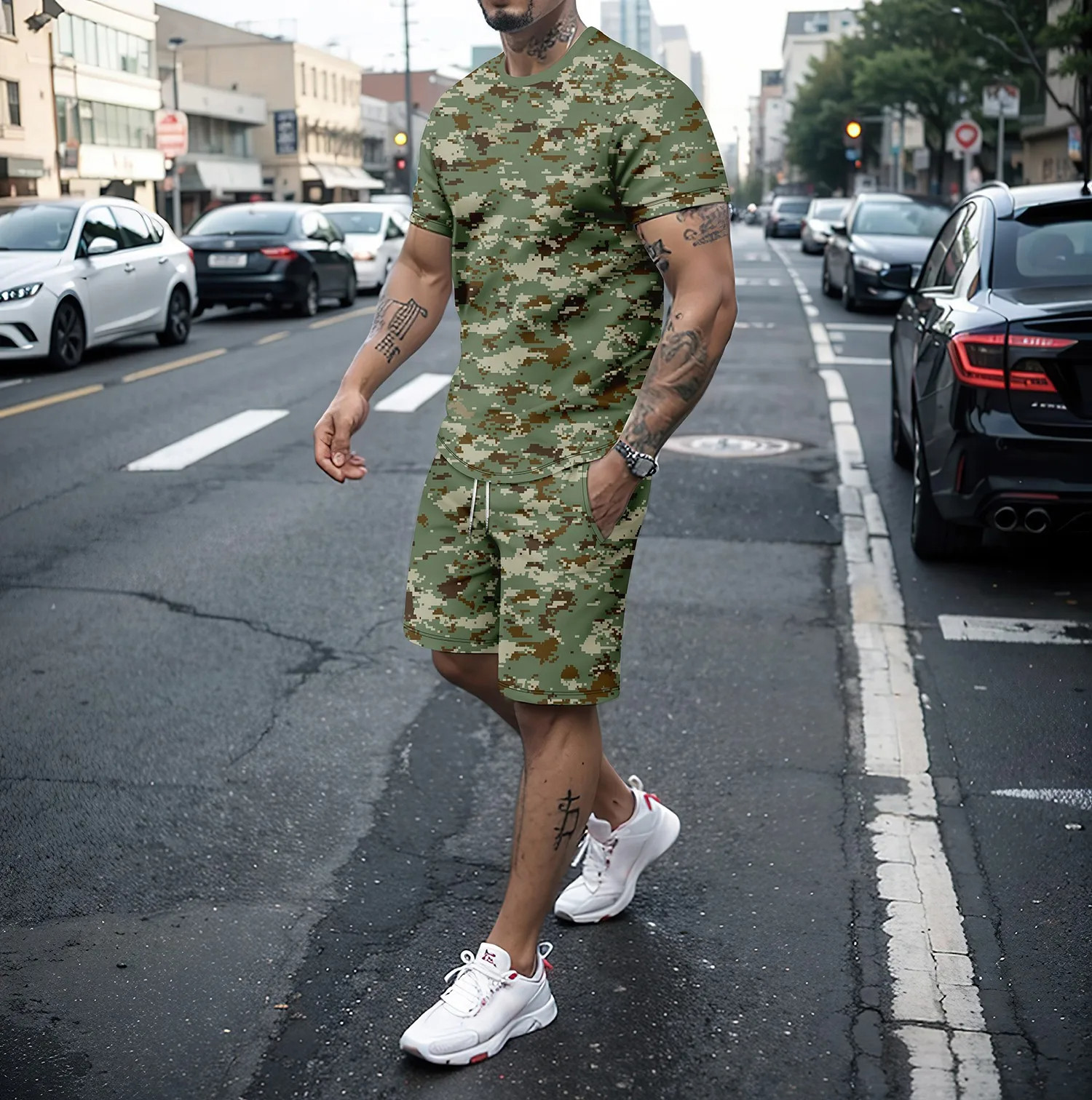 Camouflage Outdoor Tracksuits  – обзор и цена Military Shirt Men