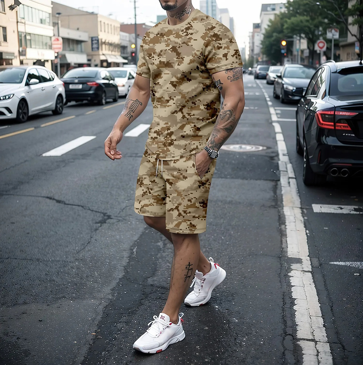 Camouflage Outdoor Tracksuits  – обзор и цена Military Shirt Men