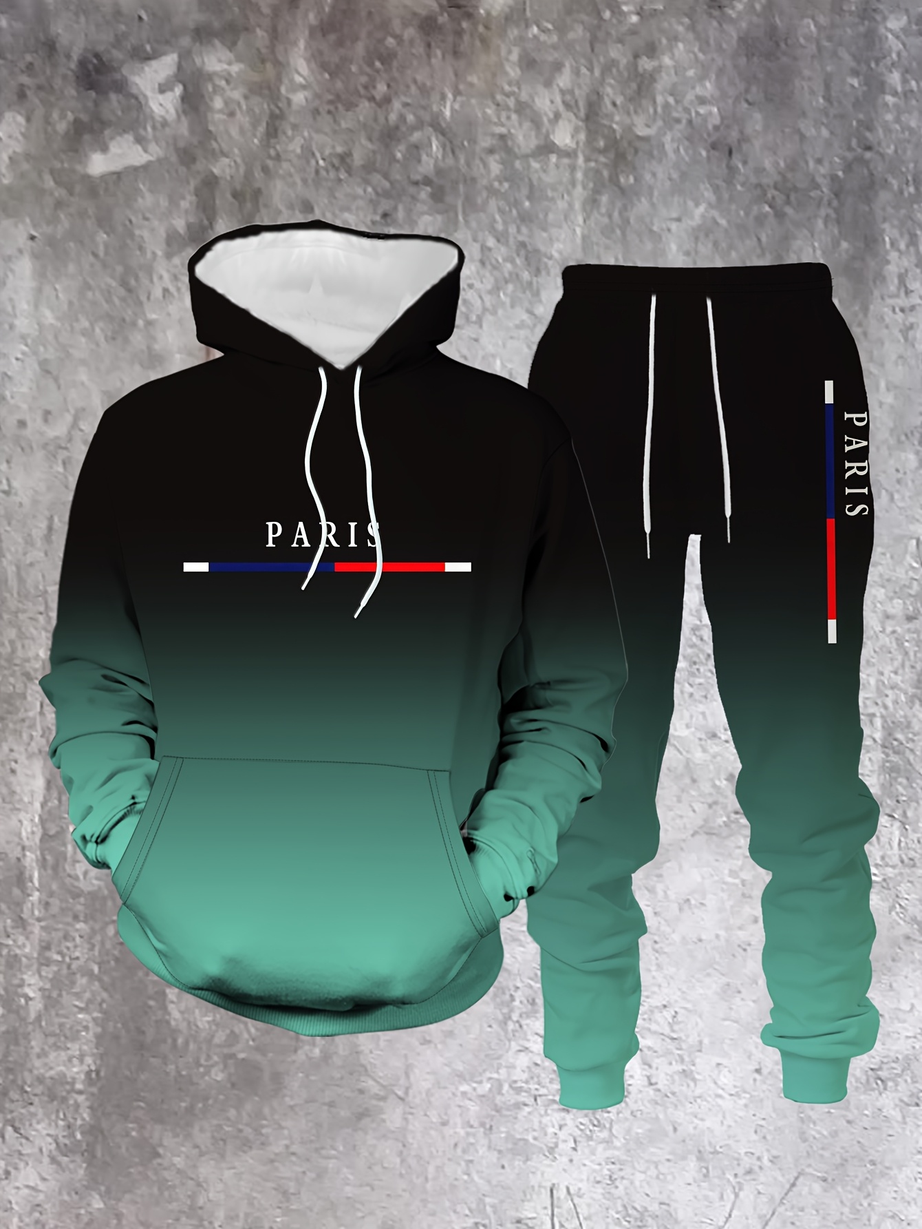 Gradient Color Paris Tracksuit – обзор и цена Paris Fashion Men