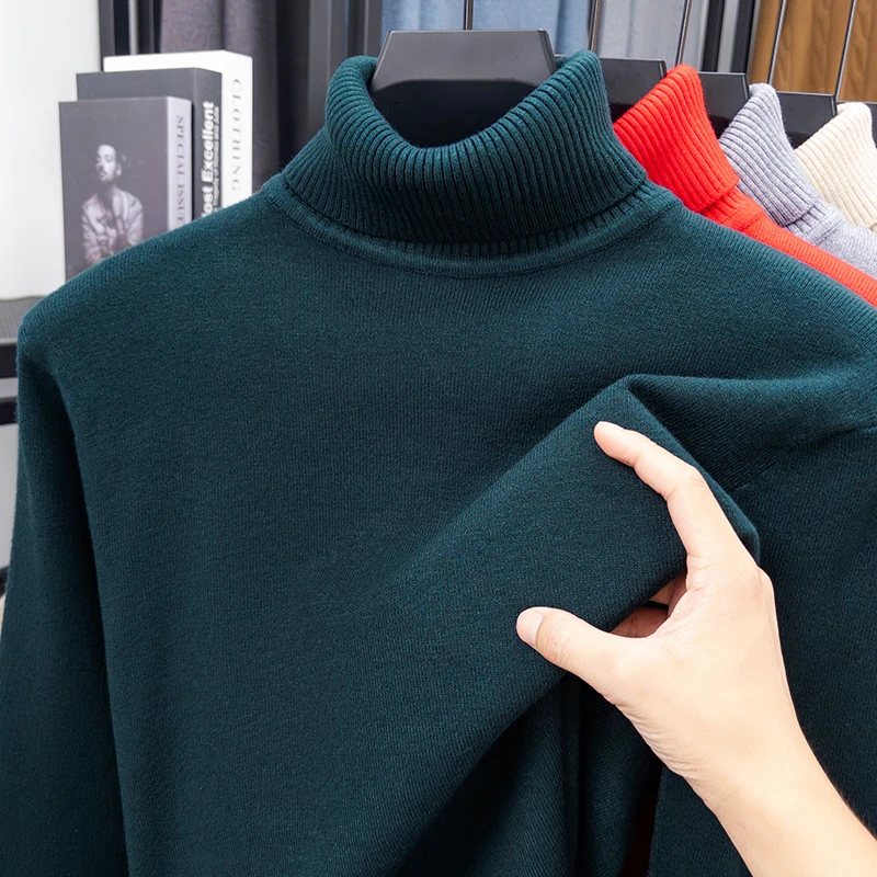 Autumn Mens High Quality Knitt – обзор и цена Turtleneck Sweater Men