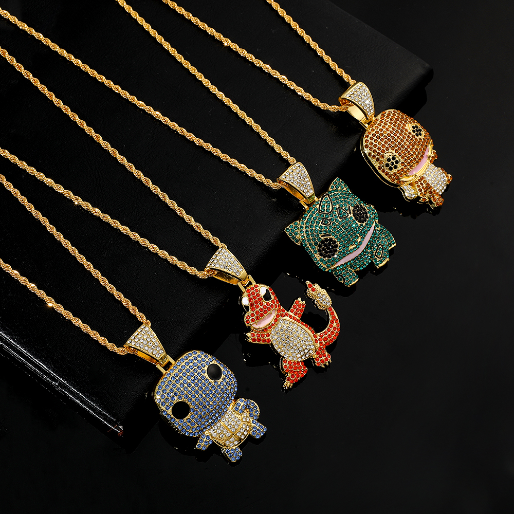 Diamond Studded Squirtle Neckl – обзор и цена Men'S Fashion Necklaces