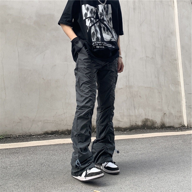 Unisex High Street Flared Trou – обзор и цена Men'S Fashion Trousers