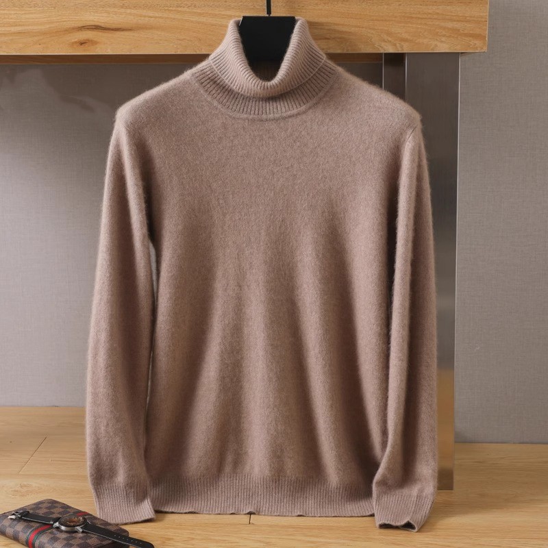 Men's 100% pure Mink velvet Ca – обзор и цена Turtleneck Sweater Men