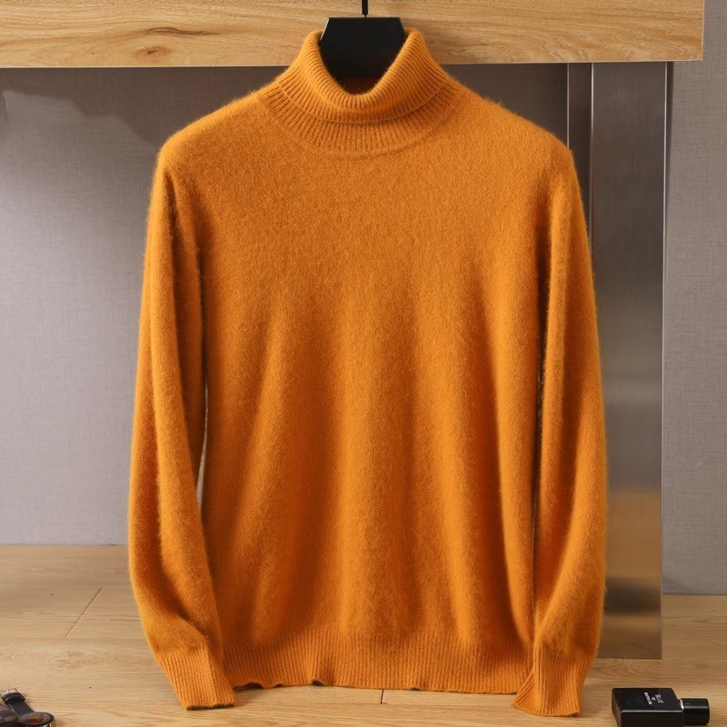 Men's 100% pure Mink velvet Ca – обзор и цена Turtleneck Sweater Men