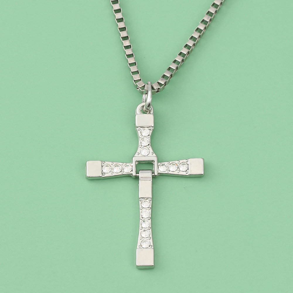 Fashion Punk Rhinestone Cross  – обзор и цена Men'S Fashion Necklaces