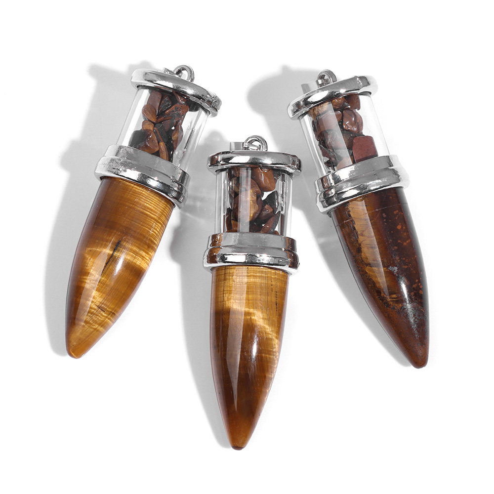 1pc Bullet shape Stone Pendant – обзор и цена Men'S Fashion Necklaces