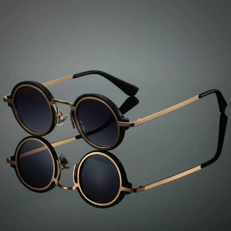 New Retro Metal Round Frame Su – обзор и цена Men'S Fashion Round Glasses
